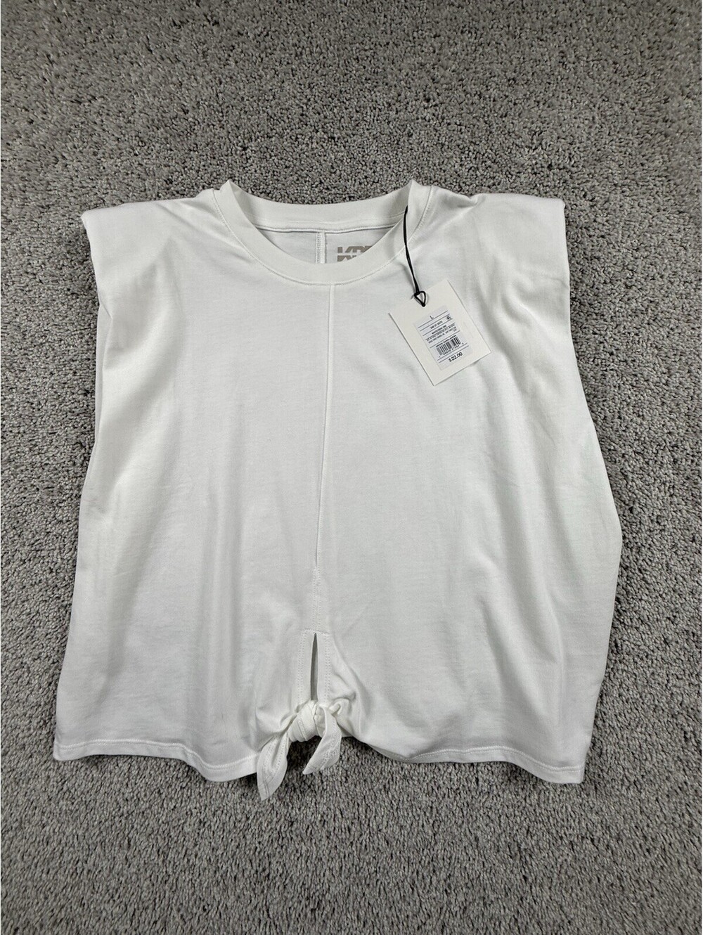 KBB By Kahlana Women’s Top Size Large Tucked Under Sleeve White